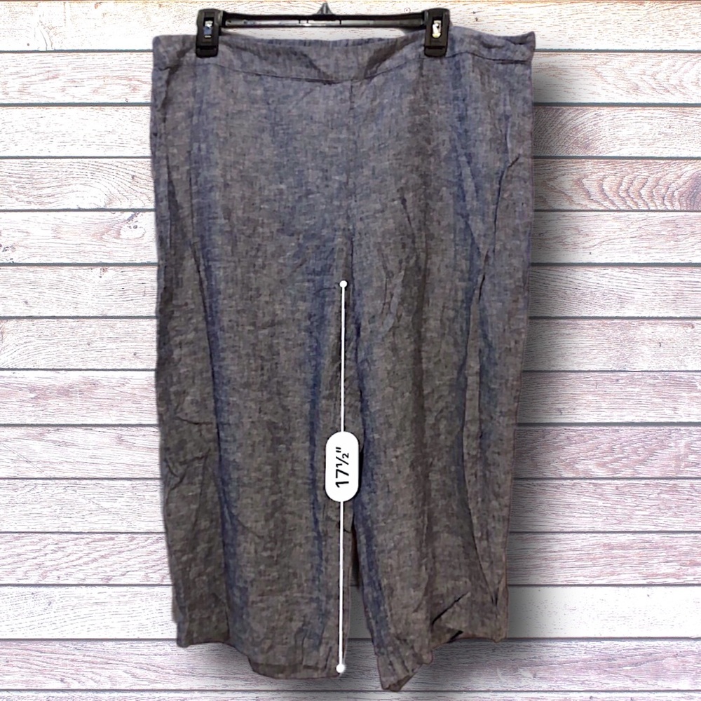 CHICOS Linen Blend Capris SZ 3